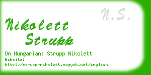 nikolett strupp business card